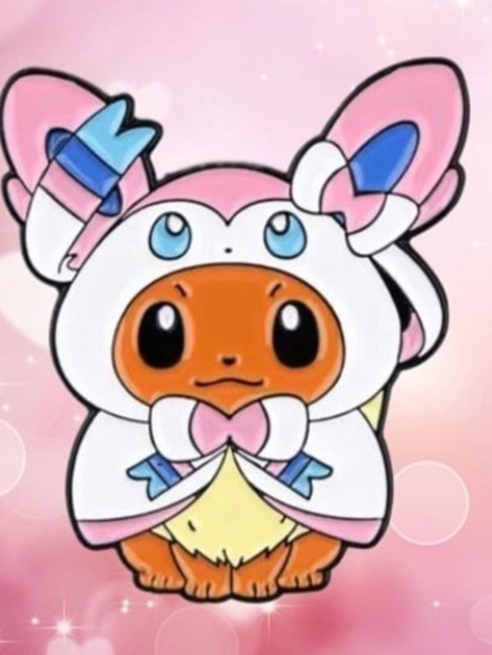Pokemon Eevee Evolution Dress Up Poncho Sylveon! Enamel Pin